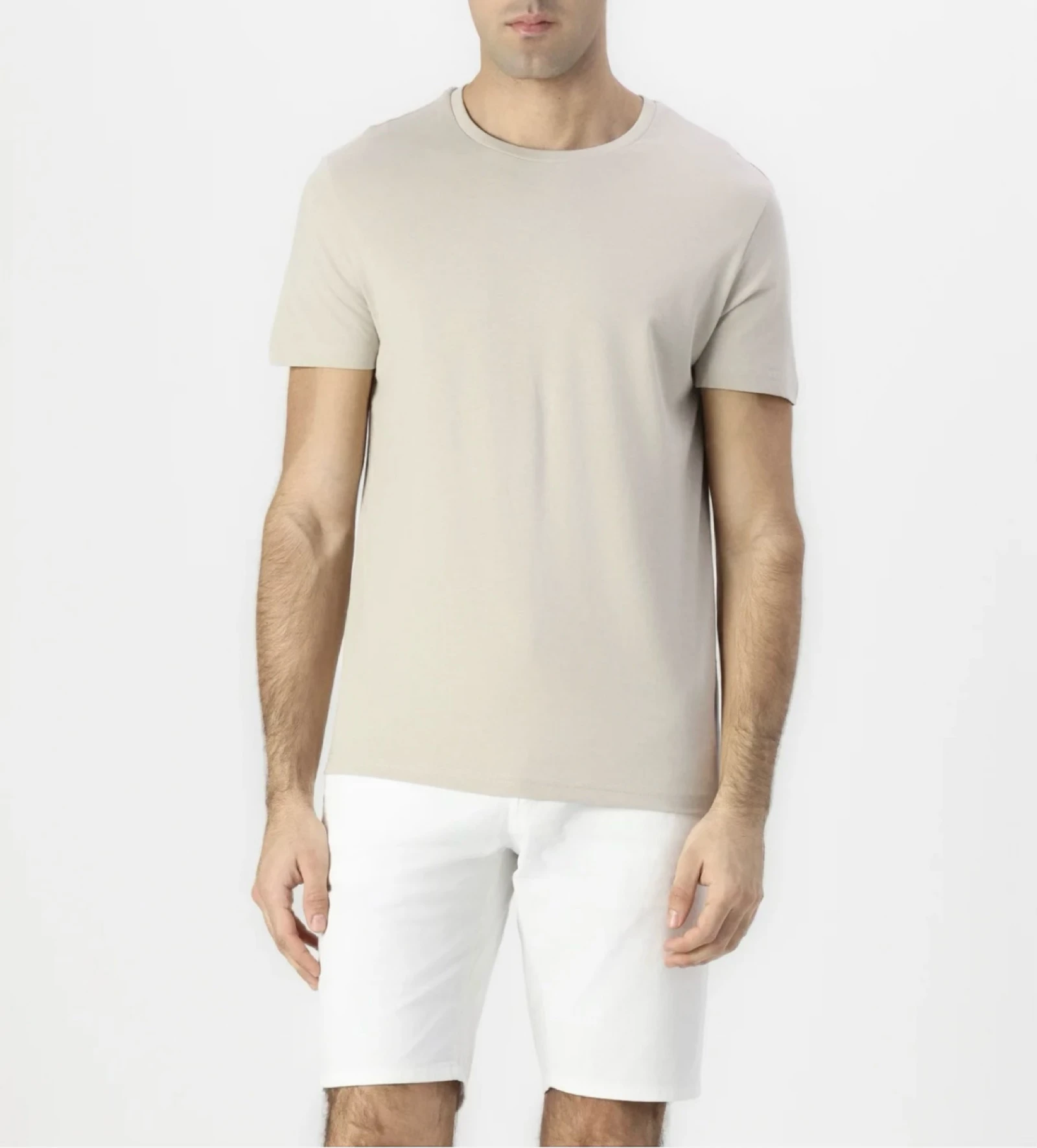Men's Beige T-Shirt Clean & Versatile